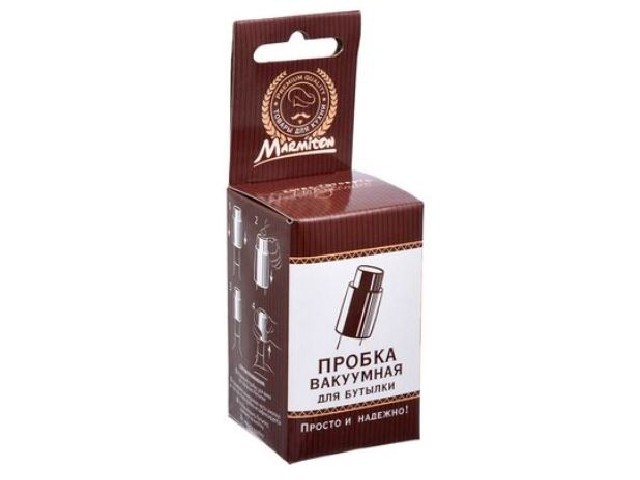 Пробка вакуумная для бутылки 4,5*7 см, цвет в ассортименте MARMITON /144/18